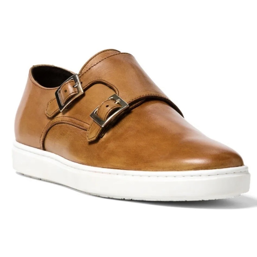 G. Brown Jaxon Double Monk Calfskin Almond Sneakers 11.5